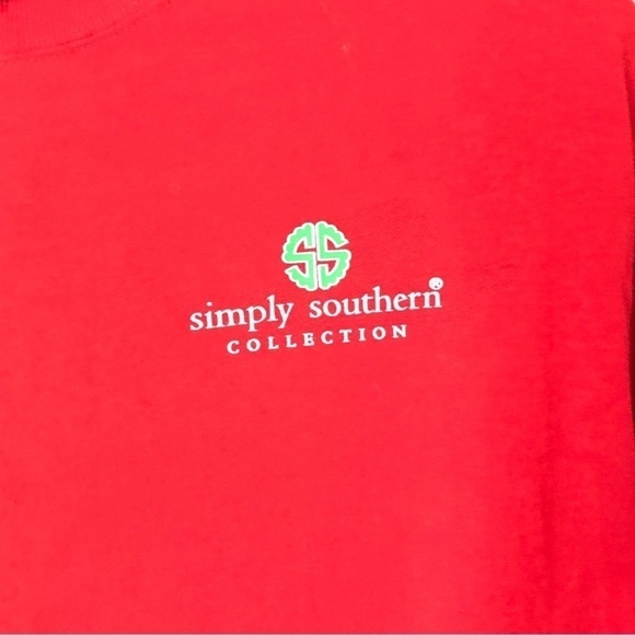 Simply Southern Womens Christmas Owls Graphic Back Long Sleeve Crewneck Top M - Picture 6 of 11